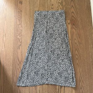 Brandy Melville Blue Leopard Midi Skirt